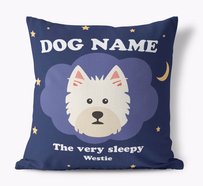 Very Sleepy: Personalized {breedFullName} Canvas Pillow